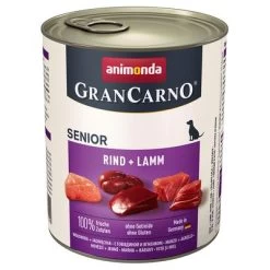 Animonda GranCarno Original Senior Hondenvoer 6 X 800 G -Hondenbenodigdheden Korting 114509 pla animonda grancarno original senior rindlamm 6x800g hs 01 8
