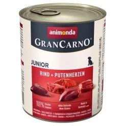 Animonda GranCarno Original Junior Hondenvoer 6 X 800 G 5 Animonda GranCarno Original Junior Hondenvoer 6 X 800 G -Hondenbenodigdheden Korting 114606 pla animonda grancarno originaljunior rindputenherzen dog 800g hs 01 1