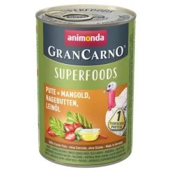 Animonda GranCarno Adult Superfoods 6 X 400 G Hondenvoer -Hondenbenodigdheden Korting 130713 pla animonda animondagrancarno adult superfoods pute mangold hagebutten leinoell 400g hs 01 0