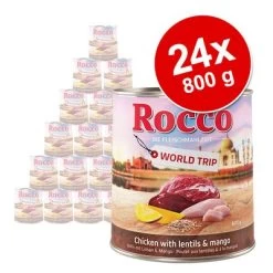 Rocco World Trip India Hondenvoer 5 Rocco World Trip India Hondenvoer -Hondenbenodigdheden Korting 166798 rocco worldtrip chicken 24x800g hs 02 5