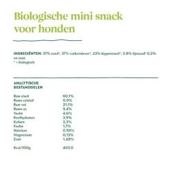 Yarrah Bio Mini Snack Voor Honden -Hondenbenodigdheden Korting 1 7153 dog snack yarrah mini snack 100g 8714265975127 3 7