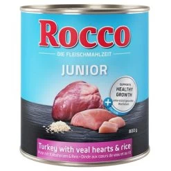 Voordeelpakket Rocco Junior 24 X 800 G 14 Voordeelpakket Rocco Junior 24 X 800 G -Hondenbenodigdheden Korting 1 rocco junior turkey 800g 1000x1000 2