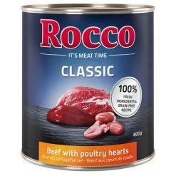 Rocco Classic 6 X 800 G -Hondenbenodigdheden Korting 28013 pla megapack rocco classic rindgefluegelherzen 800g hs 01 4