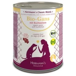 Herrmann's Menu 6 X 800 G -Hondenbenodigdheden Korting 33124 pla h d11 bio gans mit buchweizen 800x800 4