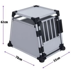 Trixie Transportbox Aluminium 35 Trixie Transportbox Aluminium -Hondenbenodigdheden Korting 42572 trixie transportbox alu 55x78x62 8