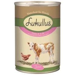 Voordeelpakket Lukullus Junior 24 X 400 G -Hondenbenodigdheden Korting 55435 pla lukullus junior huhn 6 x 400 g 7 1