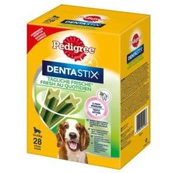 Voordeelpak! 168 X Pedigree DentaStix Dagelijkse Gebitsverzorging/ Fresh -Hondenbenodigdheden Korting 56958 pla pedigree dentastixfresh mittlerehunde 28stk 6 5