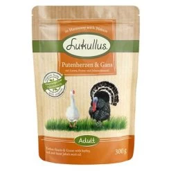 Voordeelpakket Lukullus Maaltijdzakjes 24 X 300 G -Hondenbenodigdheden Korting 68113 lukullus putenherzen gans 300 g 6