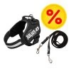 Julius K9 JULIUS-K9 IDC®-Powertuigje Zwart + JULIUS-K9® Rubberen Dubbellijn -Hondenbenodigdheden Korting 693973 julius k9 idc powergeschirr doppelleine set 9