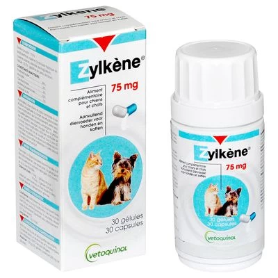 Vetoquinol Zylkene Capsules Voor Hond & Kat < 10 Kg 3 Vetoquinol Zylkene Capsules Voor Hond & Kat < 10 Kg