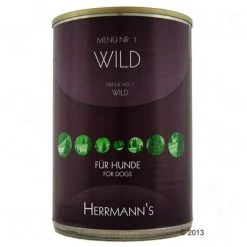 Herrmann's Menu Smulpakket 12 X 400 G 25 Herrmann's Menu Smulpakket 12 X 400 G -Hondenbenodigdheden Korting herrmanns men hundwild 400 1