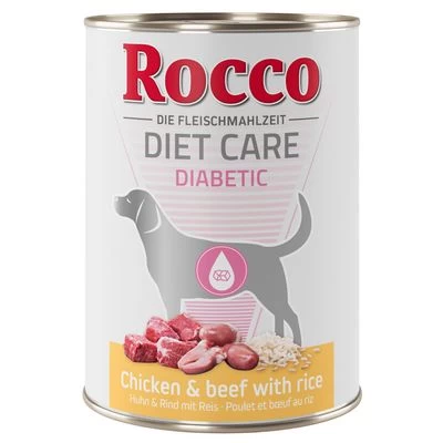 Rocco Diet Care Diabetic Kip & Rund Met Rijst 400g Hondenvoer 3 Rocco Diet Care Diabetic Kip & Rund Met Rijst 400g Hondenvoer