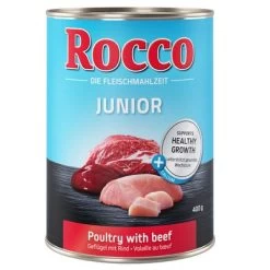 Voordeelpakket Rocco Junior 24 X 400 G -Hondenbenodigdheden Korting rocco junior poultrybeef 400g 1000x1000 5