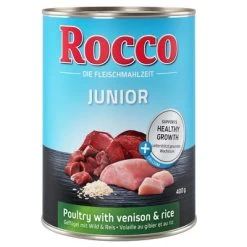 Voordeelpakket Rocco Junior 24 X 400 G -Hondenbenodigdheden Korting rocco junior poultryvenicon 400g 1000x1000 6