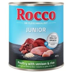 Voordeelpakket Rocco Junior 24 X 800 G -Hondenbenodigdheden Korting rocco junior poultryvenicon 800g 1000x1000 5