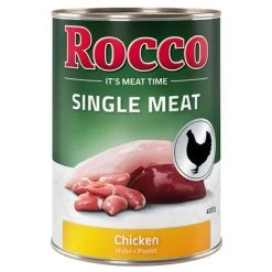 Rocco Single Meat 6 X 400 G -Hondenbenodigdheden Korting rocco nf singlemeat 400g chicken 1000x1000 1 5