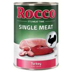 Rocco Single Meat 6 X 400 G -Hondenbenodigdheden Korting rocco nf singlemeat 400g turkey 1000x1000 7