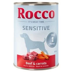 Voordeelpakket Rocco Sensitive 24 X 400 G -Hondenbenodigdheden Korting rocco sensitive beefcarrots 400g 1000x1000 4