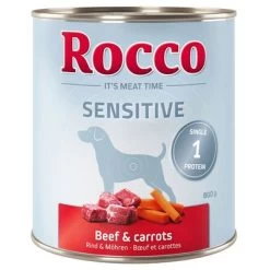 Voordeelpakket: Rocco Sensible 24 X 800 G -Hondenbenodigdheden Korting rocco sensitive beefcarrots 800g 1000x1000 8