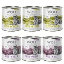 Voordeelpakket 12 X 800 G Wolf Of Wilderness Senior Scharrelvlees -Hondenbenodigdheden Korting sr mix 800 g 1000x1000 ohne st rer 2