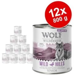 Voordeelpakket 12 X 800 G Wolf Of Wilderness Senior Scharrelvlees